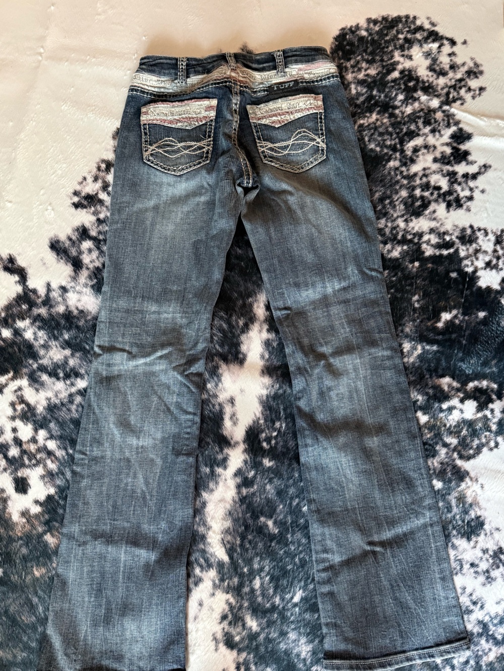 Y2K Patriotic Cowgirl Tuff Bootcut Jeans 28x33